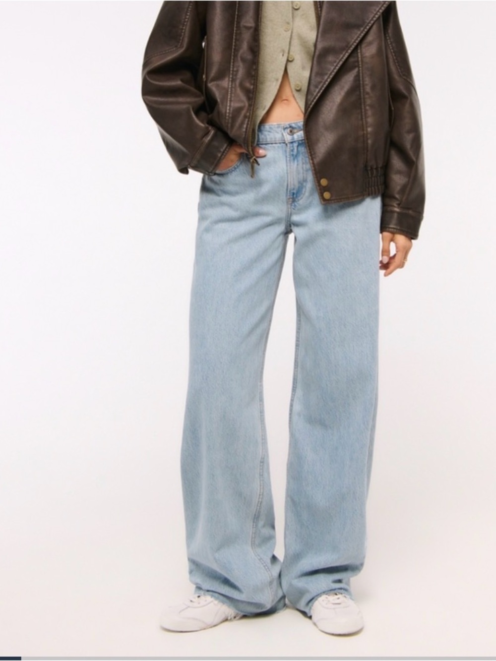 Abercrombie & Fitch Light Blue Wide-Leg Jeans
